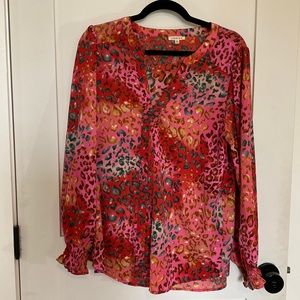 Colorful leopard print shirt